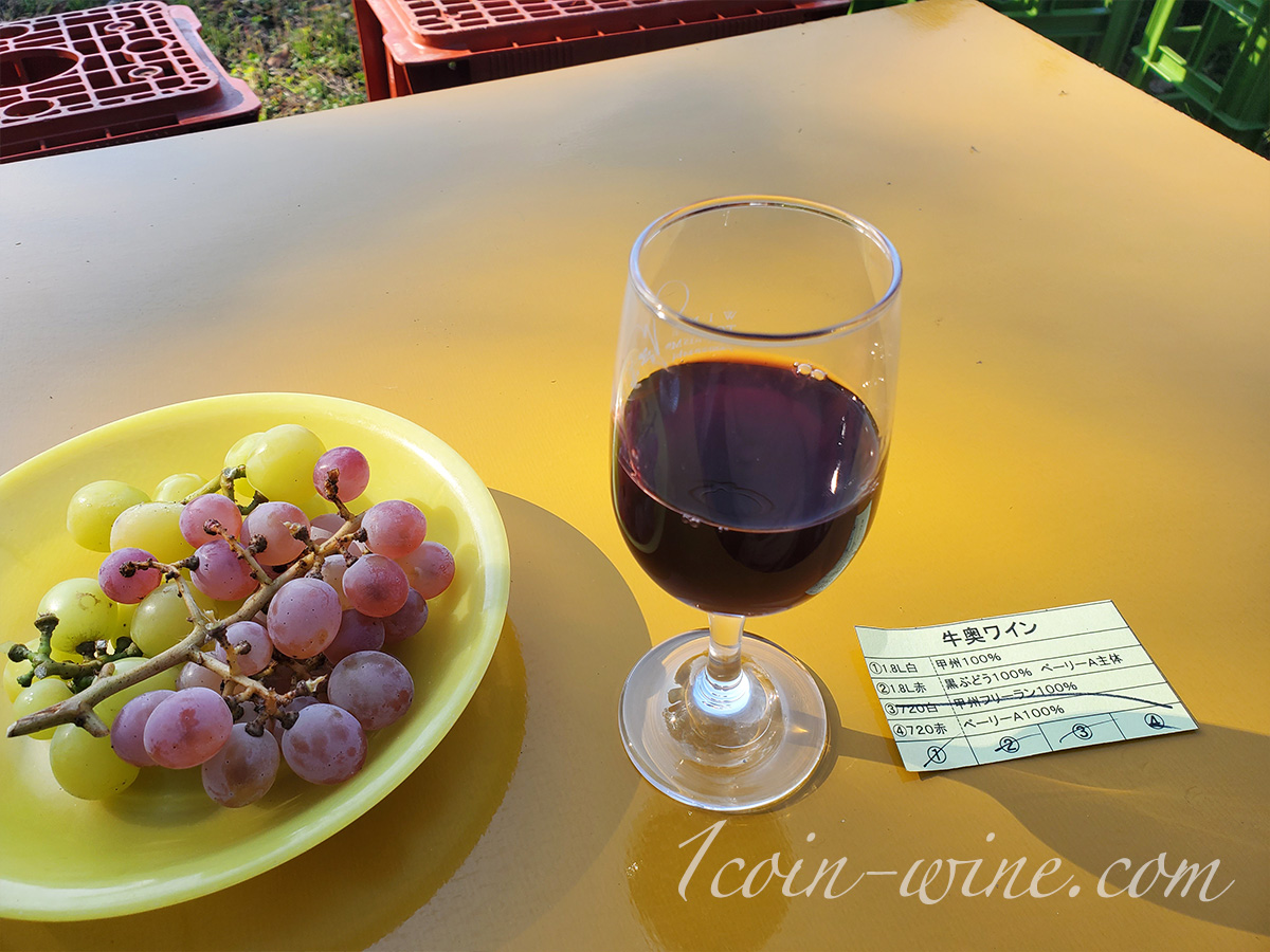 牛奥第一葡萄酒 熟成赤とオードブル