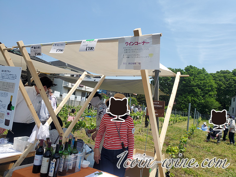 ねりまワインプロジェクト ぶどうの新芽狩りツアー　ワインコーナー
