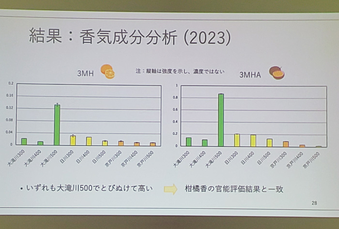甲州ブドウの試験醸造について 香気成分分析(第46回甲州市勝沼ワインゼミナール)